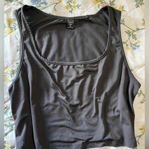 SHEIN Women's Gray Sleeveless Cropped Top